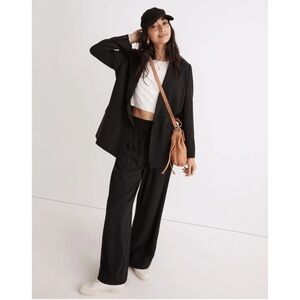 MADEWELL Drapeweave Caldwell Double Breasted Blazer In Black